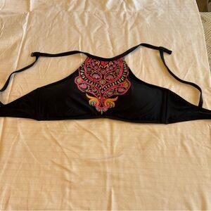 Kenneth Cole New York Black and Pink Swim Top